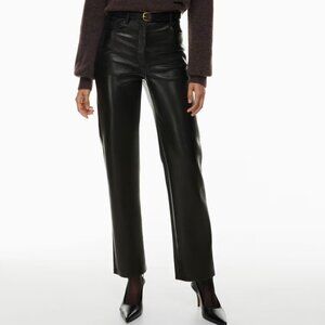 Aritzia Wilfred The Melina Vegan Leather Black Pants 4